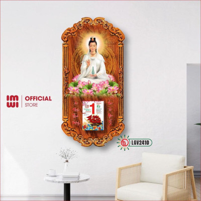 Lịch gỗ Phật Quang Âm treo tường IMWI GIMIVINA LGV2410