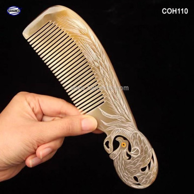 Lược sừng Phượng cuốn đẹp làm quà tặng VIP (Size: XL - 19cm) COH110 - Chăm sóc tóc