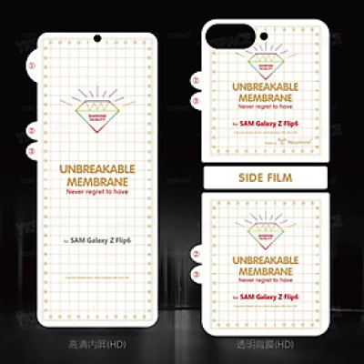 Miếng dán PPF dành cho Samsung Galaxy Z Flip 6 (Flip6) Bộ Full máy mặt trước mặt sau, đàn hồi, trong suốt, chống sốc, chống xước, mỏng cao cấp - Hàng chính hãng