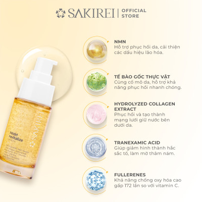 Bộ 4 sản phẩm chăm sóc phục hồi da Sakirei NMN Revitalize từ Nhật Bản