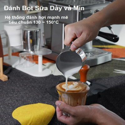 Máy Pha Cà Phê Espresso HiBREW H10B Bán Tự Động Thương Hiệu Mỹ Pha Cappuccino, Lattem 1350W, 20 bar - Bảo Hành 12 Tháng, Hàng Chính Hãng
