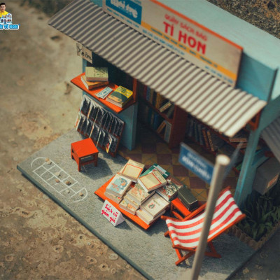 MÔ HÌNH SÀI GÒN TÍ HON - TIỆM SÁCH CŨ - AD05