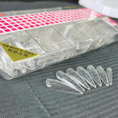 Móng Up Tay HSM VINIMAY Nhọn Trong Trơn (Không Nhám), Nhọn Trong Nhám, Nhọn Đục Cao Cấp Hộp 500 Móng Đủ Size Siêu Mỏng Dẻo Làm Nail giả dài