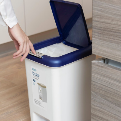 [Loại Kèm Ruột] Thùng rác đạp chữ nhật Hiro 10L (Tặng kèm Sticker) - Chính Hãng INOCHI