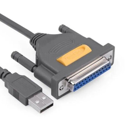Ugreen UG20224US167TK 1.8M màu Đen Cáp tín hiệu chuyển đổi USB 2.0 sang DB25 âm cao cấp - HÀNG CHÍNH HÃNG