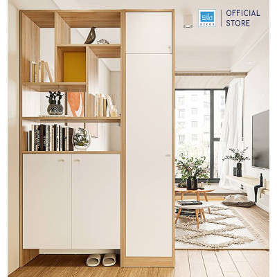 Kệ Giày Gỗ Ngăn Phòng Đa Năng SIB Decor Để Sách, Đồ Trang Trí Hiện Đại KG32