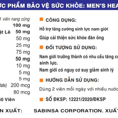 Thực phẩm bảo vệ sức khỏe Men