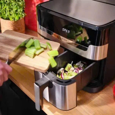 Nồi chiên không dầu điện tử Tefal Dual Easy Fry & Grill EY905D10 - 8.3L Hàng chính hãng