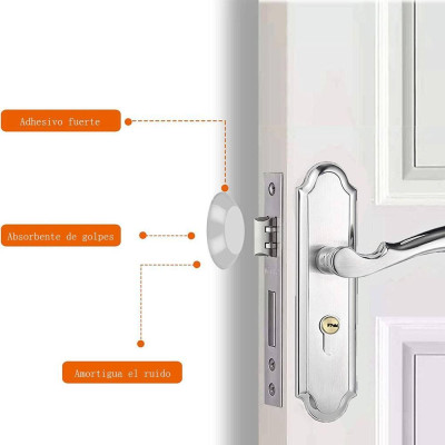 Miếng Đệm Silicone Trong Suốt Dán Tường Chặn Cửa, Chống Va Đập Cánh Cửa, Mềm Mại Và Siêu Dính, Dễ Dàng Sử Dụng. TakyHome 1700tron