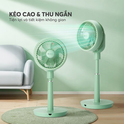Quạt tuần hoàn không khí Elmich CFE-8791, làm mát diện rộng và làm mới không khí tới 20 lần/giờ, quạt tạo luồng gió tuần hoàn và điều hòa không khí trong phòng  - Hàng chính hãng