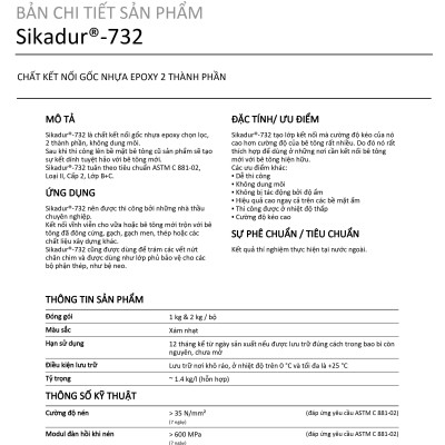 Keo epoxy bơm xử lý nứt kết cấu bê tông - Sikadur 752 (bộ 1kg)