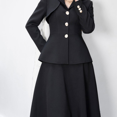 Set áo blazer & chân váy xòe Fiato thiết kế cao cấp WHITE CHIC