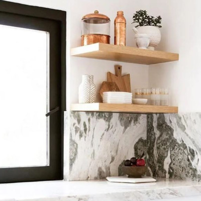 Kệ Thanh Ngang Treo Tường Vân Gỗ Sồi Gỗ Dày Nhiều Kích Thước Juno Sofa CTKT005 KT 120x20x2.5cm