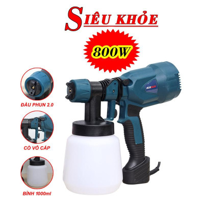 Máy phun sơn Boshun BS-SG800W công suất lớn 800W - Hàng Chuẩn Không Chổi Than Siêu Khỏe