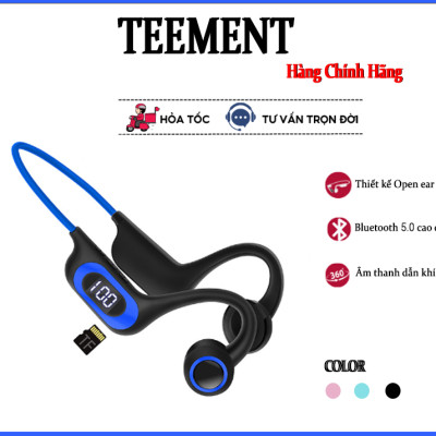 Tai Nghe Dẫn Khí Qua Xương Cao Cấp Teement Tai Nghe Bluetooth Không Dây Dành Cho Thể Thao Và Chạy Bộ - Hàng Chính Hãng