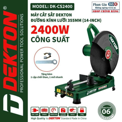 [chính hãƞg] Máy cắt sắt DEKTON 2400W, Mô tơ 100% Dây đồng, Bảo hành 1 Năm, Khách Kiêm tra test máy Ok thì lấy