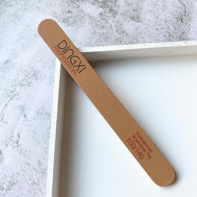 Dũa Da Bò Dingxi Màu Nâu Vàng Độ Nhám 100/180 Làm Nail, Dũa Móng Dày Nhiều Form Thẳng, Kim Cương, Cong, Bầu, Tròn Nail Phương Miu