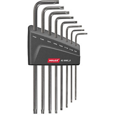 Bộ Lục Giác Hoa Thị Torx Holex Thân Đen Set 8 Cây 625065 8 - Hàng Chính Hãng 100% từ Đức