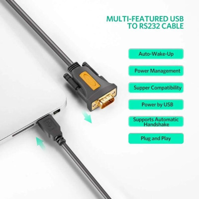 Ugreen UG20210CR104TK 1M Cáp tín hiệu chuyển đổi USB 2.0 sang COM RS232 cao cấp - HÀNG CHÍNH HÃNG