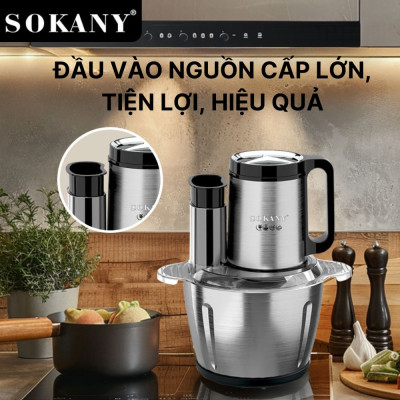 Máy xay đa năng 6in1 SOKANY SK-06019 dung tích 3L tích hợp xay, ép, cắt, thái vô cùng tiện lợi - HÀNG CHÍNH HÃNG