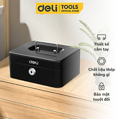 Hộp Đựng Tiền Kim Loại Deli Hộp Đựng Trang Sức Nhiều Ngăn Bảo Vệ Tài Sản Thiết Bị Nhà Cửa Văn Phòng Đại Lý Bán Hàng Chống Cháy Chống Gỉ 