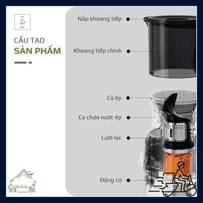 Máy Ép Chậm OLIVO SJ240 – Khoang Tiếp Lớn – Giải Pháp Hoàn Hảo Cho Việc Ép Kết Hợp Trái Cây, Rau Củ- Hàng Chính Hãng