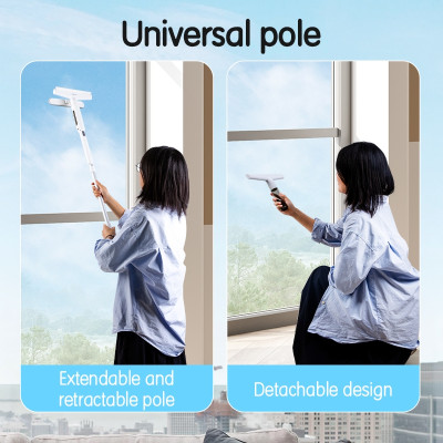 Cây Lau Kính Thông Minh Deli 2 Trong 1 - Gạt Nước, Thu Nước Bẩn, Có Thể Tháo Rời, Cán Nhôm Độ Dài Linh Hoạt