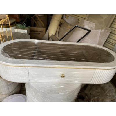 Hàng Siêu Cấp Bộ bàn ghế trang điểm: Bàn phấn 2 mặt kính tròn cạnh 2 ngăn hiện đại kèm gương  - Giá Tại Xưởng