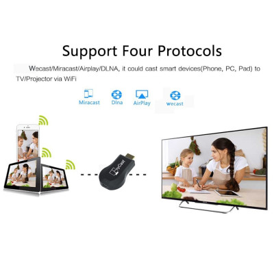 Thiết Bị Kết Nối HDMI Không Dây Từ Điện thoại Lên TV Anycast MX18 PLUS Hỗ Trợ 3G/4G/WIFI Cao Cấp - Hàng Nhập Khẩu