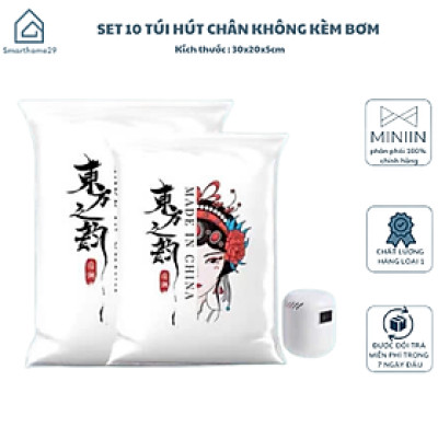 Túi Hút Chân Không và Máy Bơm Nén Khí FL84 - Giải Pháp Bảo Quản Đồ Đạc, Quần Áo Gọn Gàng, Tiện Lợi Cho Mọi Gia Đình - HÀNG CHÍNH HÃNG MINIIN