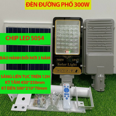 Đèn Năng Lượng Mặt Trời 6 Khoang 300W Solar Light - Đèn Đường Phố Năng Lượng Mặt Trời  | Sản phẩm sử dụng 100% năng lượng mặt trời, chống nước tiêu chuẩn IP-67