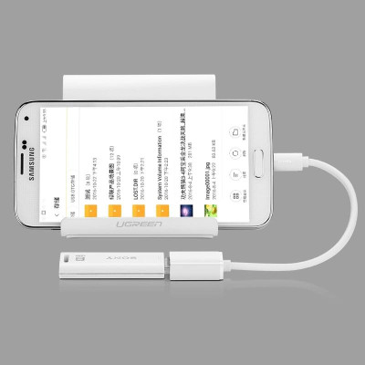 Ugreen UG10822US133TK 12CM màu Trắng Cáp chuyển đổi MICRO USB sang USB âm hỗ trợ OTG - HÀNG CHÍNH HÃNG