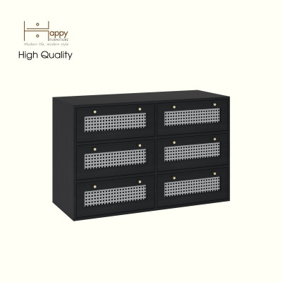 HAPPY FURNITURE , Tủ lưu trữ 6 ngăn kéo - MAY , THK_303 , 110cm x 45cm x 70cm DxRxC
