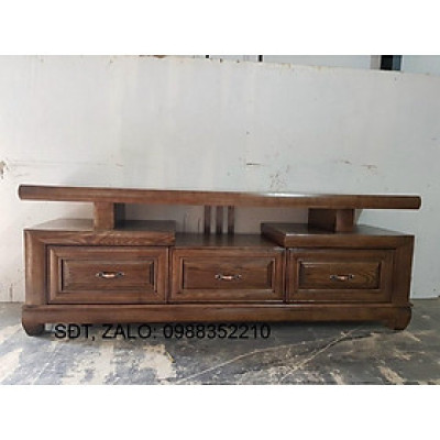 Kệ tivi gỗ sồi đen kiểm tra trước khi nhận hàng