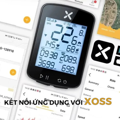 Đồng Hồ Đo Tốc Độ Xe Đạp Bike Computer XOSS G+ Plus (thế hệ 2) Không Dây GPS Định Vị Chống Nước IPX7, hỗ trợ ANT+ Cho Xe Đạp Đường Trường, MTB - Mai Lee