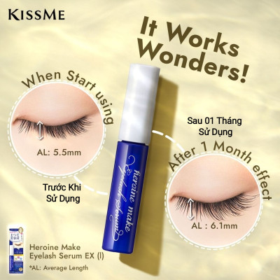 Tinh Chất Dưỡng Dài Và Khoẻ Làn Mi Kissme Heroine Make Watering Eyelash Serum  ( 5.5g)