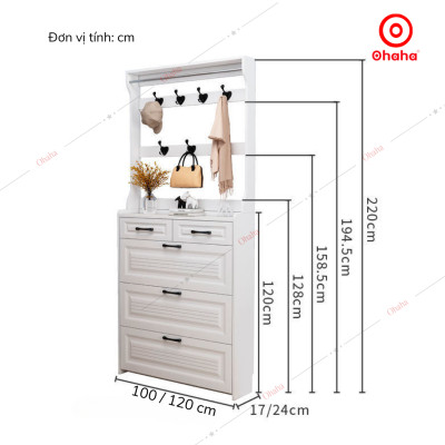 [ Miễn phí giao hàng và lắp tại TP.HCM] Tủ giày thông minh siêu mỏng cao cấp Ohaha - TGCC035