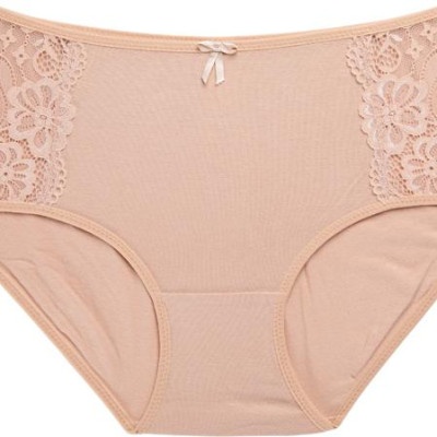 Combo 2 Quần Lót Nữ Lưng Cao Modal Phối Ren Active Miley Lingerie Màu Da & Kem FDS0925-1425