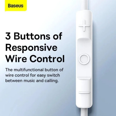 Tai nghe có dây Baseus Encok lateral in-ear Wired Earphone C17 chân cắm Type-C - Hàng chính hãng