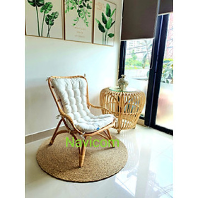 Ghế thư giãn, đọc sách mây tự nhiên ( kèm nệm)