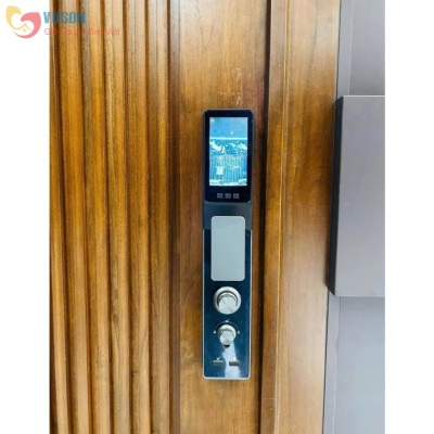 KHOÁ CỬA DEMAX SL968 CNC GREY FACE ID - APP WIFI VIDEO CALL CHUÔNG HÌNH - Hàng Chính Hãng