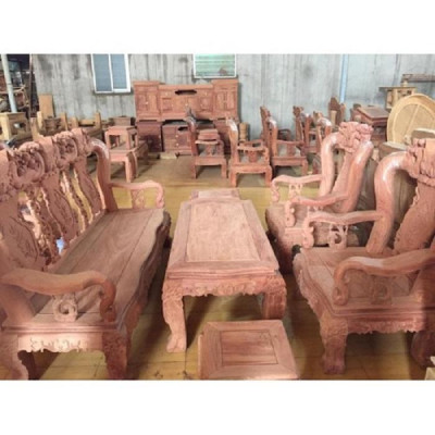 Bàn ghế minh quốc đào gỗ hương đá tay 12