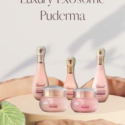 Sữa Dưỡng Hỗ Trợ Mờ Nám Luxury Exosome Emulsion Puderma Phiên bản nâng cấp của White Jade Emulsion 100ml: mờ thâm nám, nâng cơ, chống lão hóa.