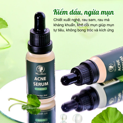 Bộ trắng da, sạch mụn và nám cơ bản Wonmom ( 1 Kem nghệ tươi + 1 Serum mụn )