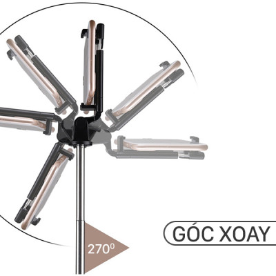 Gậy chụp ảnh tự sướng Mawa K07 - Tích hợp 3 chân tripod và remote bluetooth chụp từ xa - Hàng chính hãng