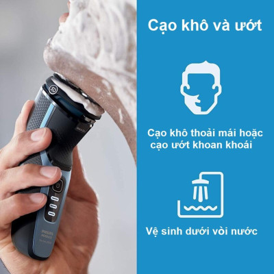 Máy cạo râu khô và ướt 5D Pivot & Flex Heads Philips Norelco S3212 cao cấp - Hàng Chính Hãng