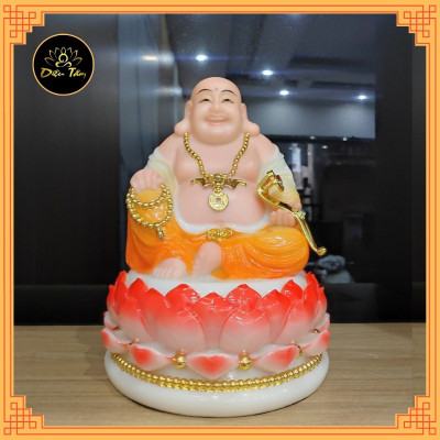 Tượng phật di lặc Như Ý may mắn cao 27cm tượng phong thủy trang trí đồ thờ cúng - shop Diệu Tâm