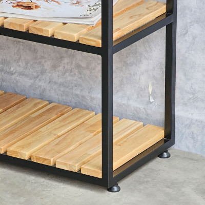 Kệ trang trí hành lang gỗ cao su khung sắt Juno sofa CSTCT068 100x30x88 cm 