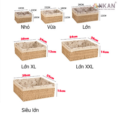 Giỏ Mây Cỡ Lớn Đựng Đồ Đa Năng Decor Trang Trí Vintage, Rổ Cói Đựng Quần Áo Có Khung Sắt