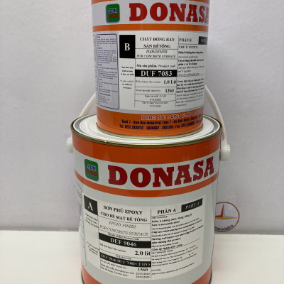 Sơn sàn bê tông Donasa /Floor coating Paint màu xanh lá vàng DEF 9046 3L